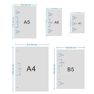 2025 nuevo KRC A5 A6 recarga de papel forrado 6 agujeros 6 anillos hojas sueltas reemplazables papel en blanco para cuadernos diarios cuaderno diario - Product Image 3