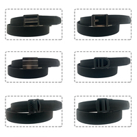 Ceinture tactique utilitaire EDC en nylon noir de 1,5 pouce, robuste, avec boucle en alliage renforcée, vente en gros