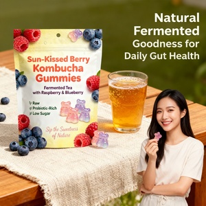 OEM/ODM kustom probiotik Kombucha Gummies organik probiotik & postbiotik untuk kesehatan GMO NON GMO, probiotik Vegan - Product Image 5