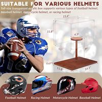 Vitrine moderne pour casque de football, taille réelle, en acrylique, personnalisable, pour casque de baseball ou de moto, protection UV, souvenirs