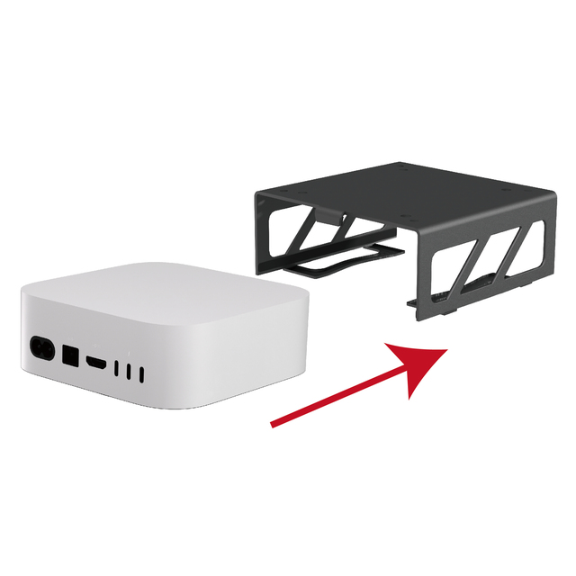 Honcam Storage Rack Suitable for Mini M4/M4 Pro Mac Mini Computers and a Wall-mounted Display Stand Under an Iron Desktop