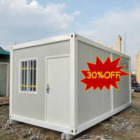 Maison conteneur pliable 20 pieds, populaire, pratique, en promotion, à dépliage rapide, préfabriquée en kit plat
