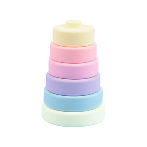 Jouet à Mordiller Personnalisé en Silicone Empilable pour Bébé 0-6 mois Thème Animaux Nature Jouets de Tri et d'Empilage - Product Image 4