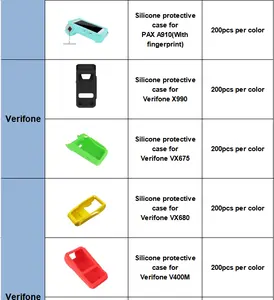 New Pos 9220 Custom Silicone Case Handheld Credit Card Pos Terminal Cover Sleeve