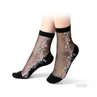 Chaussettes en dentelle à la cheville pour femmes BX-L0027