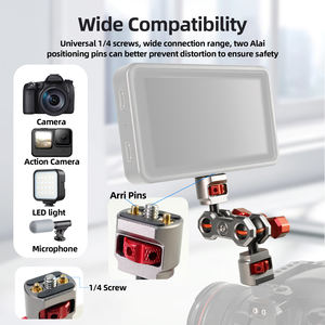 Nouveau produit Bras magique articulé pour caméra Support de moniteur de terrain Bras cinématographique à friction avec têtes à billes 1/4-20 - Product Image 4