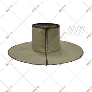 Thickened Plant Root Frost Protection Cover Khaki Quilted <b>Adjustable</b> For Flowers Tree Trunks Landscaping - Product Image 2