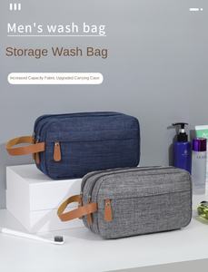 Trousse de Toilette de Voyage pour Hommes en Gros, Suspendable, Double Couche, Grande Capacité, Portable, en Tissu Oxford Imperméable pour Cosmétiques et Maquillage - Product Image 5