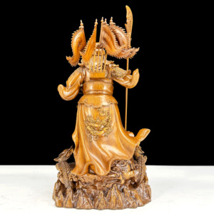 Estatuilla de Guan Gong que atrae la fortuna, Dios Marcial con cuchillo de resina Guan Er Ye para el culto en el hogar, oficina, empresa, apertura de tienda - Product Image 6