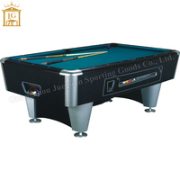 Table de billard portable pliable pour usage domestique, en bois massif, avec plateau en ardoise, pour jeu de 9 boules, à monnayeur, avec base en caoutchouc, utilisable en versions 7 et 8 pieds.