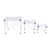 Tables de pique-nique d'extérieur portables avec logo personnalisé Table pliante en aluminium léger pour camping BBQ
