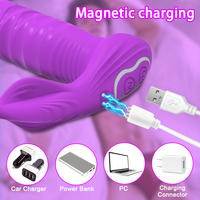 Vibromasseur 3-en-1 avec fonction de poussée, plug anal et masseur de prostate masculin, télécommande via application, pour usage solo et en couple, jouets sexuels pour hommes