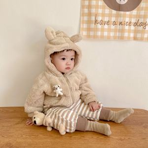 K-Style Ins coton Outwear garçons filles automne hiver en peluche épaissie à capuche mignon bébé vêtements vestes d'hiver pour enfants - Product Image 2
