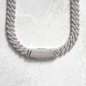 Collar de Cadena Cubana de 12mm, Aleación, Unisex, Cierre ICE, Joyería de Moda para Fiestas, Venta al por Mayor, Estilo Hip Hop de Lujo - Product Image 5