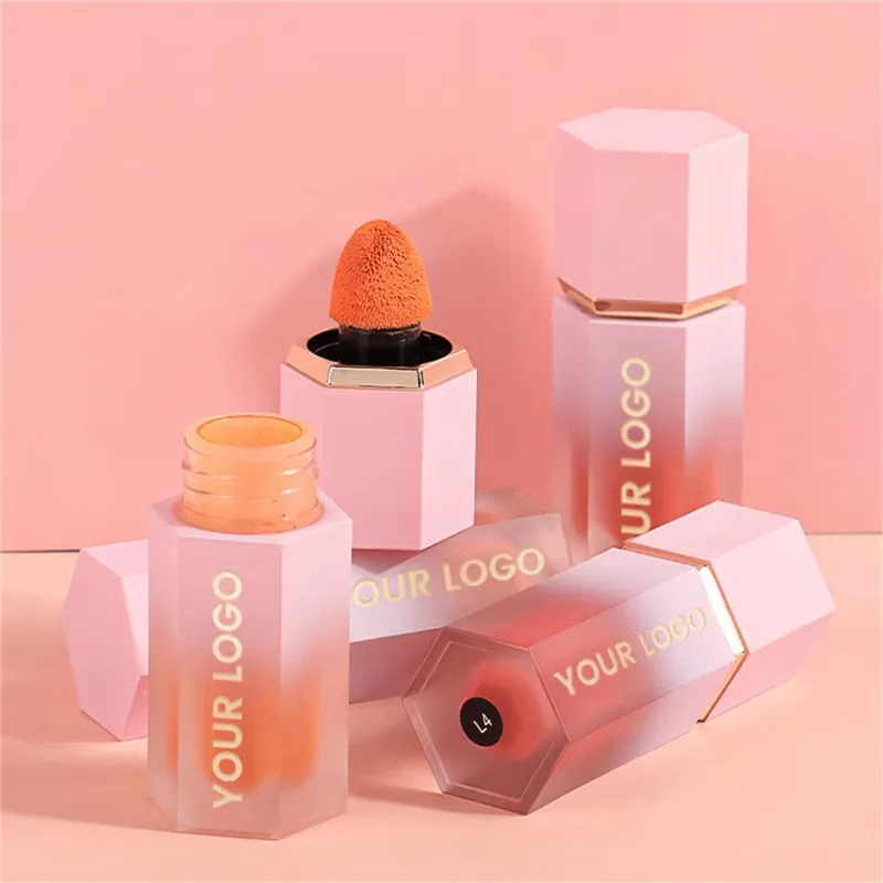 Yeux lèvres joues cosmétiques gros crème fard à joues formule organique naturel rose liquide blush