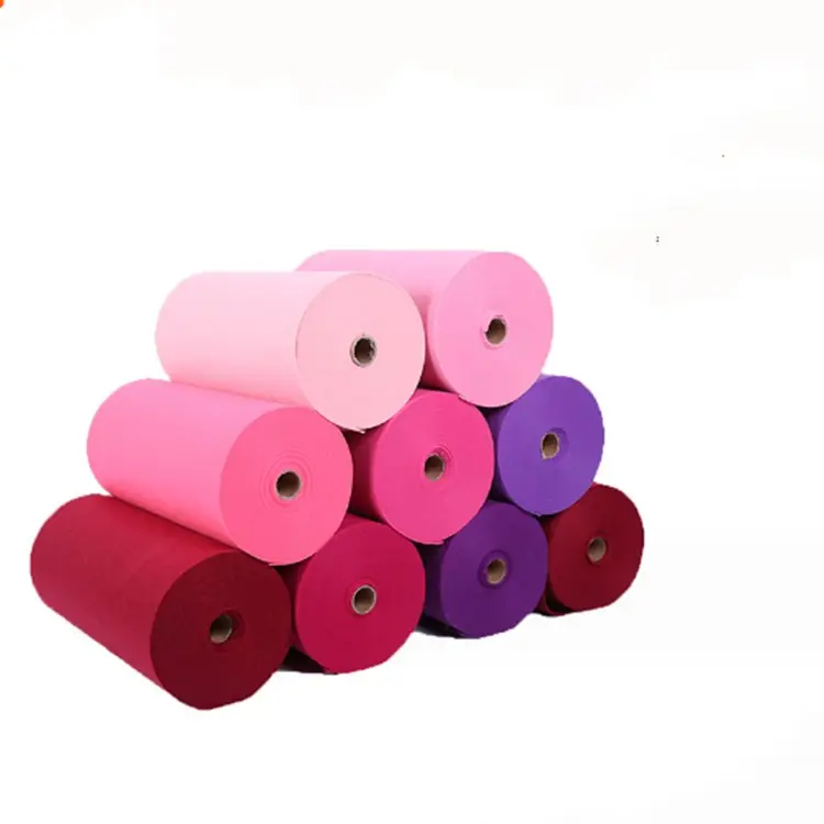 Pano de feltro colorido RPET tecido de feltro não tecido perfurado com agulha de 1 mm, 2 mm e 3 mm com certificação GRS.