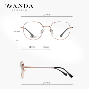 แว่นตา Danda Eyewear รุ่น ST6225 ทรงเรขาคณิต กรอบเต็ม สำหรับผู้หญิง น้ำหนักเบา ทำจากไทเทเนียมแท้ - Product Image 5