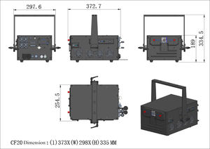 ไฟเลเซอร์ Optlaser รุ่นเรือธงล่าสุด CF20 <span class=keywords><strong>ซี</strong></span>รีส์ 20W RGB คาร์บอนไฟเบอร์ กันน้ำ สำหรับการแสดงแสงสีในงานภูมิทัศน์ พร้อมระบบควบคุม DMX512 - Product Image 4
