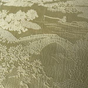 قماش جاكار منسوج من البوليستر والسباندكس بنمط زهري ثلاثي الأبعاد بارز ومنقوش، مطاطي وساتان، يباع بالياردة - Product Image 2