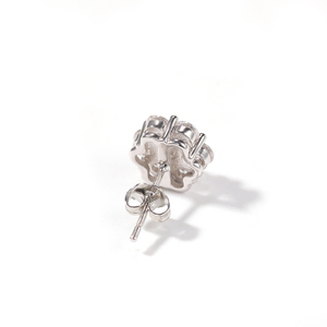 Orecchino scintillante a grappolo a grappolo in cristallo Uwin con 7 poli cubici di zirconi con fiore moda <span class=keywords><strong>vendita</strong></span> calda donna uomo orecchini <span class=keywords><strong>gioielli</strong></span> - Product Image 6