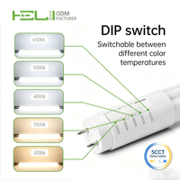 Tubo LED T8 Tipo B de 2 pies, de un solo o doble extremo, compatible con balasto bypass, tubo de vidrio de 15W, 14W, 9W, 7W para oficina y garaje