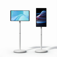 Monitor Publicitario Digital LED de 21.5 Pulgadas de Alto Brillo, Señalización Digital con Sensor de Texto y Fotos, Aleación de Aluminio, 12V