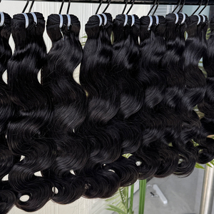 <b>Body</b> <b>Wave</b> Virgin Human Hair Bundles Soft Full Texture Cuticle Aligned Shiny Smooth Vietnam Style Natural Color Machine Hair - Product Image 6