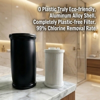 Filtre de douche en alliage de titane et d'aluminium pour soins de la peau, élimine le chlore et le plomb, réduit les éruptions d'acné, zéro plastique, écologique, pour la maison