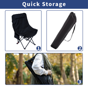 Silla de Camping Plegable de Lujo con Respaldo Alto, Color Arena, Asiento Portátil para Exteriores, Ideal para Picnic en el Bosque y Fiestas - Product Image 5