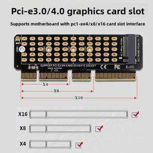 بطاقة محول NVME <span class=keywords><strong>M</strong></span>.<span class=keywords><strong>2</strong></span> إلى PCIE4.0 بالسرعة الكاملة X4 تمديد MKEY يدعم خادم 1U - Product Image 5
