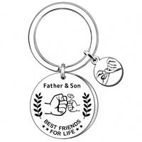 Cadeaux de famille meilleurs amis pour la vie porte-clés en acier inoxydable porte-clés en métal mère père fils fille grand-père petit-fils Keychai