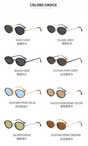 Gafas de Sol de Moda para Millonarios, Redondas, Metálicas, Ovaladas, con Montura Completa, Lentes Marrones de Aleación, Tonos Tortoise, Lentes de Sol - Product Image 4