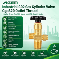 Bon prix, bouteille de gaz dioxyde de carbone CO2, valve en laiton CGA320