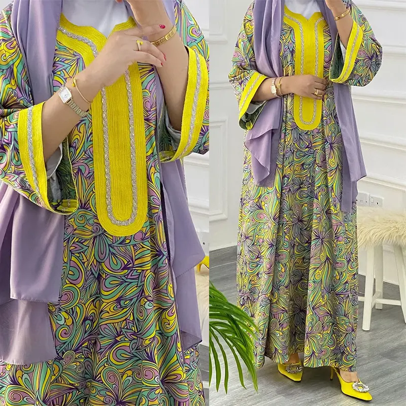 Vestido abaya aberto 2023 maxi jaabiya turquia, djellaba, moda muscular hijab, paquistanês