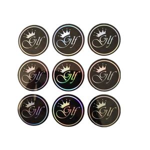 Round Self-Adhesive Eco-Friendly <b>Paper</b> Labels for Personal Care Packaging with Green Plant Design - Product Image 4