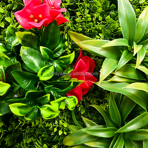 럭셔리 인공 회양목 녹색 벽 배경 웨딩 장식 과일 패널 잎 디자인 잔디 공간을위한 고급 인공 잎 - Product Image 1