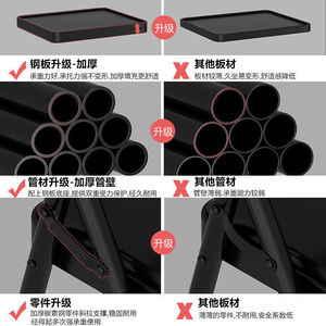 Folding Chair Metal <b>Frame</b> 79x45x45 Cm High Load Capacity Conference Chair For Home Office Dormitory Use - Product Image 5