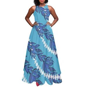 เดรสยาวแขนกุดเซ็กซี่เป็นมิตรต่อผิวยอดนิยมพิมพ์ลายแบบดั้งเดิมสำหรับฤดูร้อนกระโปรงทรงเอ - Product Image 5