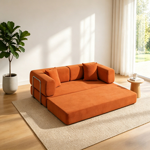 <span class=keywords><strong>Canapé</strong></span> compressé léger et peu encombrant pour salon, avec revêtement en <span class=keywords><strong>tissu</strong></span> amovible en mousse haute résilience, directement de l'usine - Product Image 1