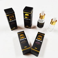 Boîte et étiquette personnalisées pour flacon compte-gouttes de 5 ml et 10 ml d'huiles essentielles, boîte d'emballage d'huile essentielle pour cheveux pour hommes