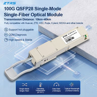 Transceptor de Fibra Óptica de Alta Velocidad 100G SFP+ 10/20/40km, LC Dúplex con Soporte DDM DOM, Servicio OEM Disponible