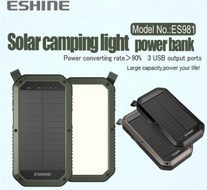Banco de energía solar de 10000mAh, 21 luces LED, carga de 3 dispositivos, ABS duradero, entrada de 5V/2A, ideal para exteriores - Product Image 5
