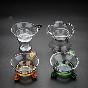 Colador de té de vidrio, infusor de té, filtro de té, colador de té para juego de té Kung Fu, accesorio para taza de té, transparente - Product Image 1
