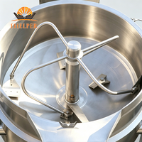 Marmite industrielle basculante à double enveloppe avec agitateur, marmite de cuisson à mélange automatique pour la préparation de sauces, confitures et produits alimentaires