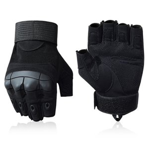 DFG0603 Guantes Tácticos de Medio Dedo en Gamuza Verde, Marrón Desierto, Caqui y Negro - Product Image 4