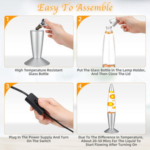 Lampe à lave à économie d'énergie avec minuterie automatique Lampe à lave <span class=keywords><strong>orange</strong></span> écologique et pratique à styles multiples - Product Image 2
