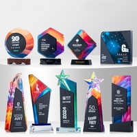 Trofeo Conmemorativo de Cristal Personalizado de Alta Calidad, Premio Empresarial con Impresión a Todo Color, Trofeo de Cristal Personalizado con Impresión a Todo Color