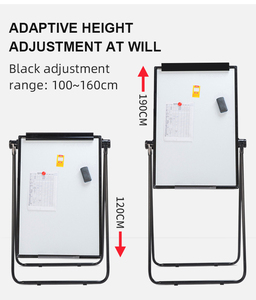 Hình chữ U đứng hai mặt bảng trắng và khung nhôm màu đen có thể gập lại với bảng trắng - Product Image 3