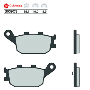 R-Attack S039CS ผ้าเบรกมอเตอร์ไซค์ คาร์บอนเซรามิกด้านหลัง รับรองมาตรฐาน R90 - Product Image 1