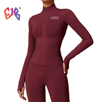 Veste de yoga sans couture à col montant et fermeture éclair pour femme, coupe ajustée, coupe-vent, chaude, pour le sport, la course à pied, l'entraînement, haut tendance pour l'école, fille sexy xxx